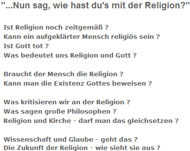 Zur bersicht - Religionskritik und die Zukunft der Religion